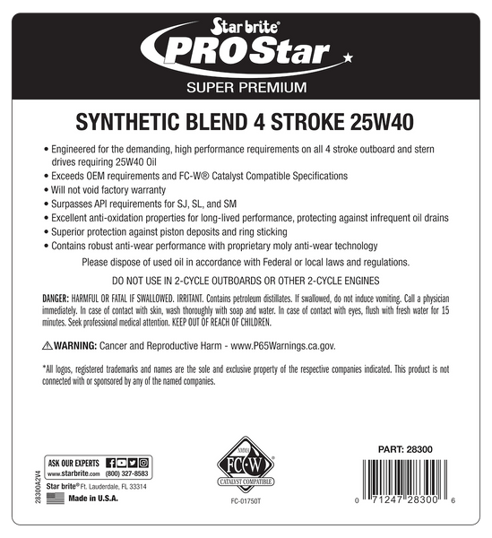 Star Brite Pro Star Synthetic Blend Oil (MPN: 028305)