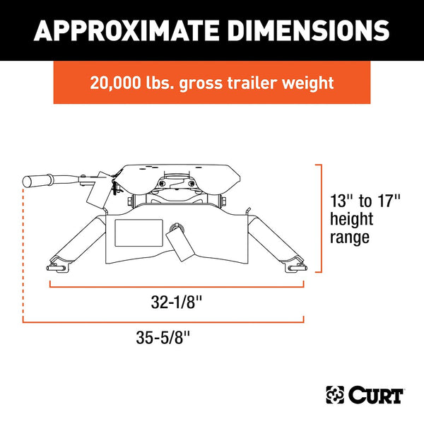 CURT A20 Fifth Wheel Trailer Hitch (MPN: 16140)