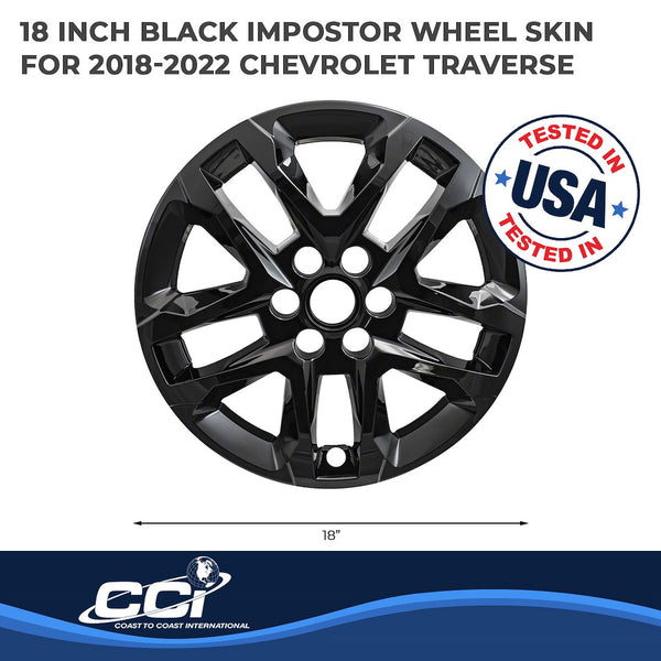 Coast To Coast Impostor Wheel Skin 18 Inch Gloss Black (MPN: IWCIMP416BLKN)