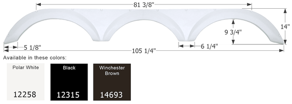 Icon Fender Skirt for Triple Axle Vehicles (MPN: 14693)