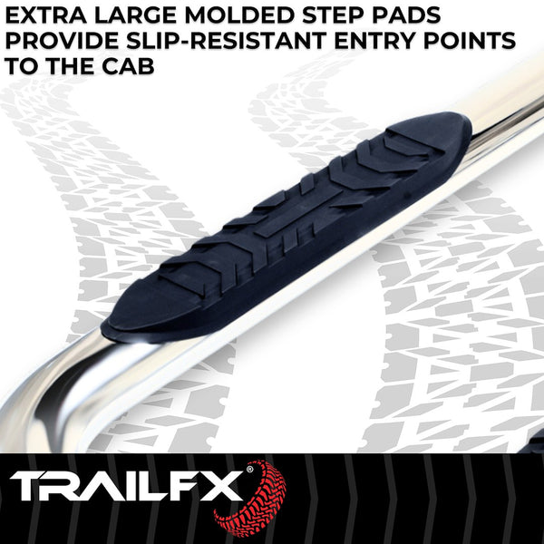 TrailFX Nerf Bar 4 Inch Oval Tube Side Steps (MPN: A1010S)