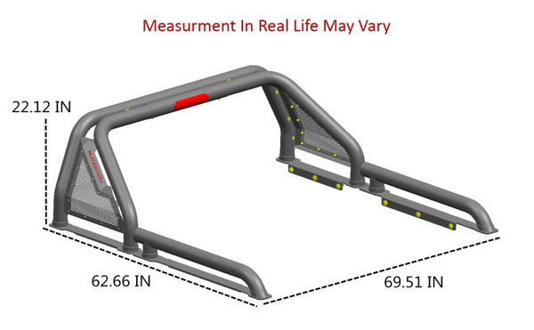 Black Horse Offroad Truck Bed Bar (MPN: GLRB-01B-PLFB)