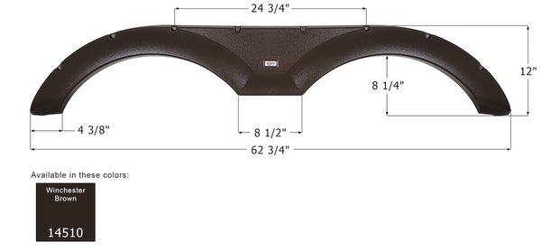 Icon Fender Skirt for Tandem Axle (MPN: 14510)