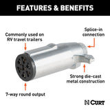 CURT 7-Way Round Trailer Wiring Connector (MPN: 58160)