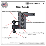 Gen-Y Mega-Duty Adjustable Trailer Hitch (MPN: GH-617)