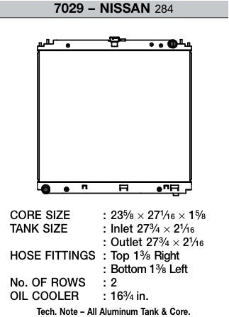 CSF Aluminum Radiator (MPN: 7029)