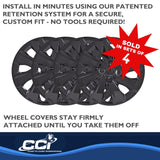 15 Inch Gloss Black Wheel Cover Set (MPN: 54915BLK)
