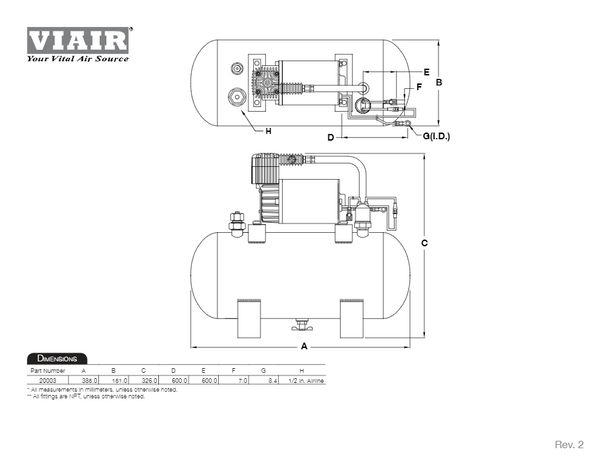 Horn Blasters Bullet Air Horn Kit (MPN: HK-B4K-127H)