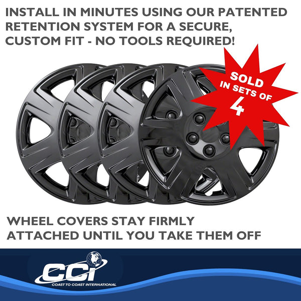 Coast To Coast 15 Inch Wheel Cover Set (MPN: IWC42215BLK)