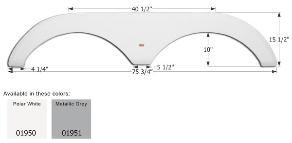 Icon Fender Skirt for Tandem Axle RVs (MPN: 01950)