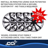 Coast To Coast 15 Inch Wheel Cover Set (MPN: 106115SB)