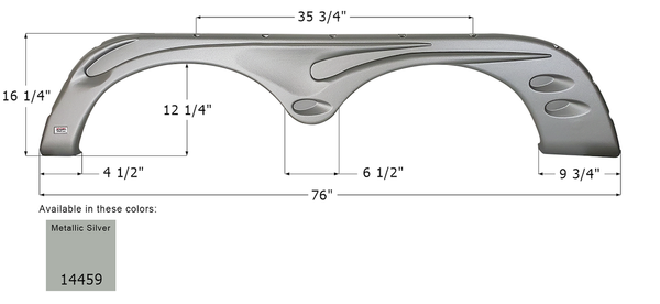 Icon Fender Skirt For Tandem Axle RVs (MPN: 14459)