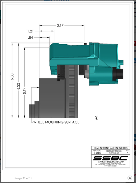 SSBC Brake Conversion Kit (MPN: A123-22)