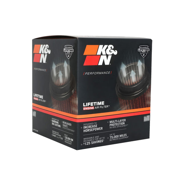 K&N Air Filter with Carbon Fiber Top (MPN: RP-4980)