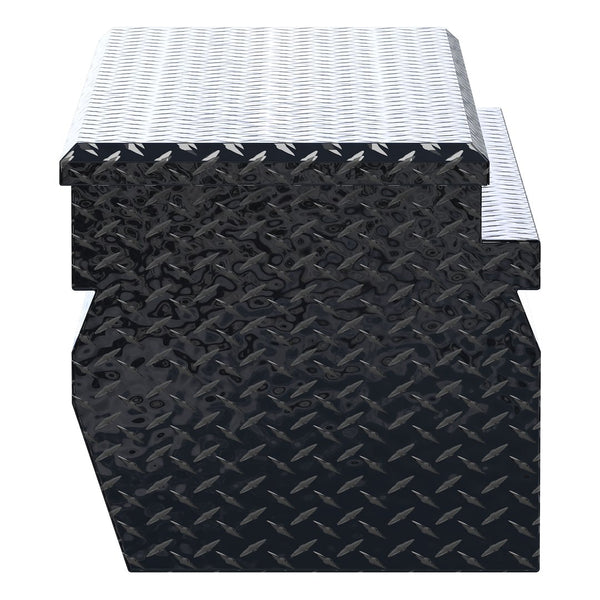 UWS 55-Inch Gloss Black Heavy-Wall Aluminum Wedge Truck Storage Box (MPN: EC20302)