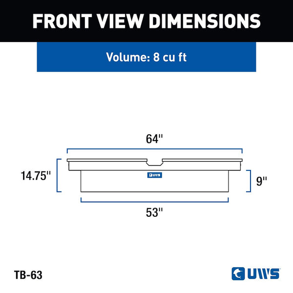 UWS 63-Inch Heavy-Wall Aluminum Gull Wing Tool Box (MPN: EC10051)