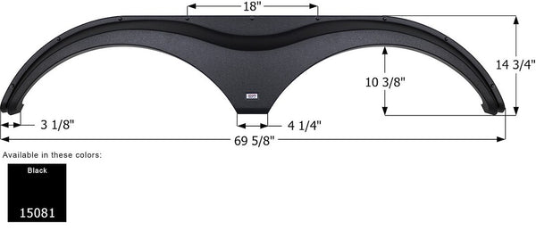 Icon Fender Skirt for Tandem Axle Trailers (MPN: 15081)