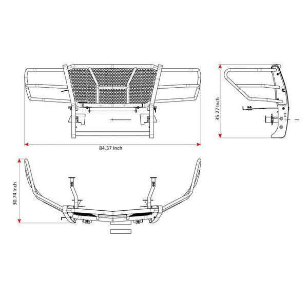 Black Horse Off Road Grille Guard (MPN: RU-NITI17-B)