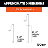 CURT Manual Sidewind Trailer Tongue Jack (MPN: 28204)