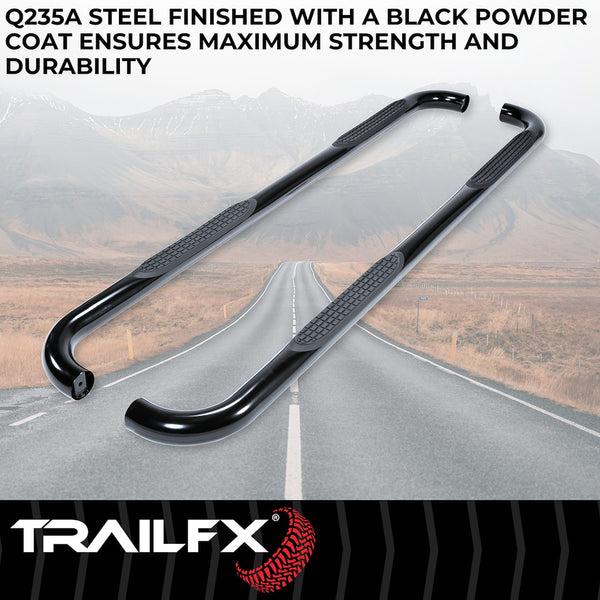 TrailFX Nerf Bar Round Tube Side Steps (MPN: A0038B)