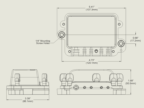 Busbar stud cover for 100 Amps BusBar - 4 Gang (MPN: 2356100-BSS)