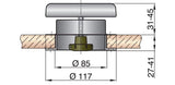 Vetus Mushroom Vent Cover (MPN: PORTOS1)
