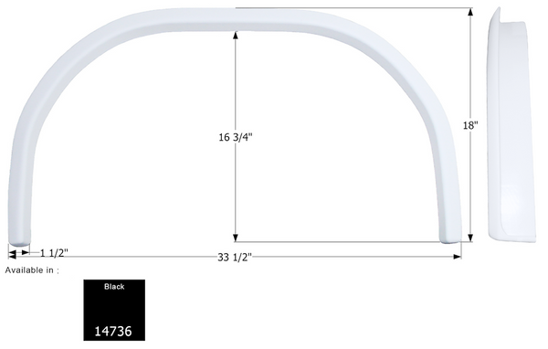 Icon Single Axle Fender Skirt (MPN: 14736)