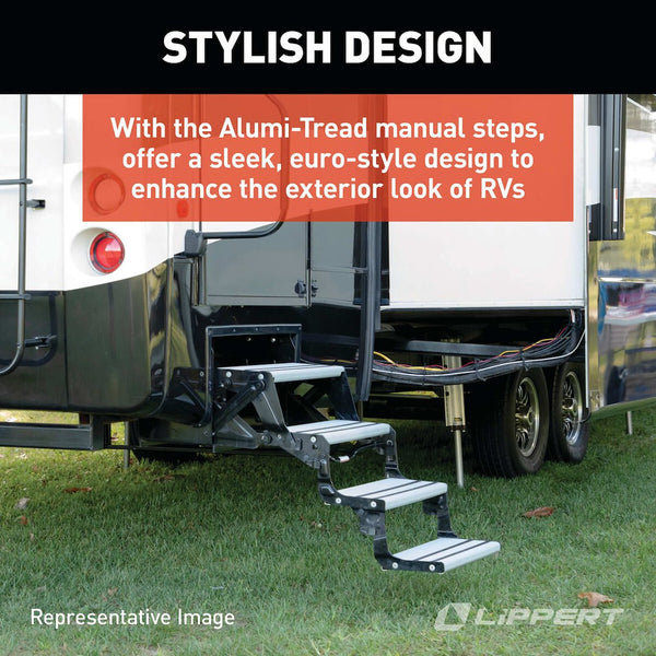Lippert Alumi-Tread Manual Folding Step (MPN: 333969)