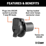 CURT 7-Way RV Blade Trailer Wiring Connector (MPN: 56415)