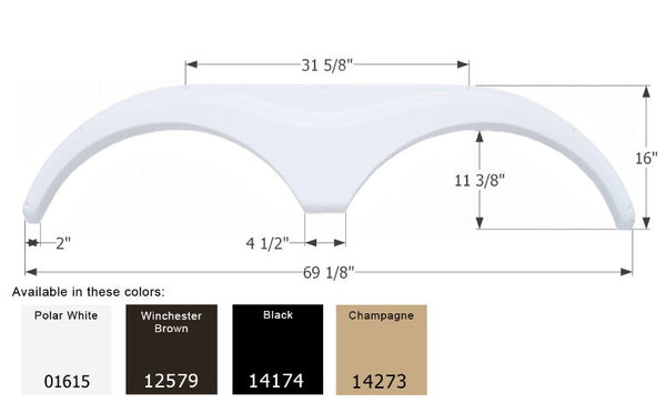 Icon Fender Skirt for Tandem Axle (MPN: 14273)