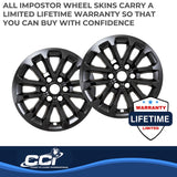 Coast To Coast Impostor Wheel Skin 18 Inch (MPN: IMP506BLK)