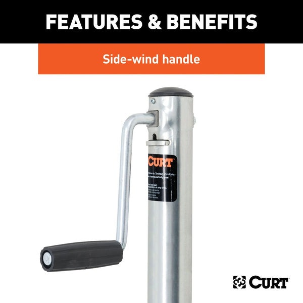 CURT Manual Sidewind Trailer Tongue Jack (MPN: 28113)
