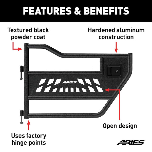 Aries Jeep Tube Doors (MPN: 25009)