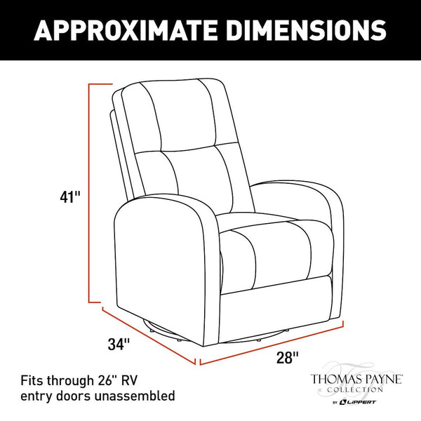 Thomas Payne Swivel Pushback Recliner (MPN: 2020129886)