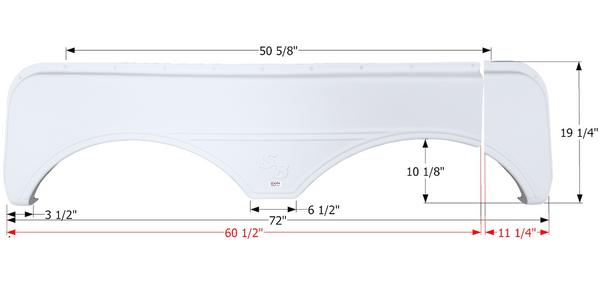 Icon Fender Skirt for Tandem Axle RVs (MPN: 16097)