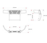 Black Horse Off Road Grille Guard (MPN: RU-NIFR22-B)