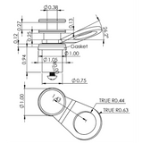 Taco Aluminum Quick Release Fender Lock (MPN: F18-0186VEL-1)