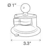 Ram Mounts Suction Cup Mount Base (MPN: RAM-B-224-1U)