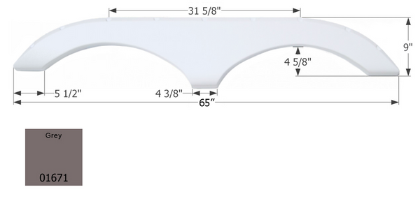 Icon Fender Skirt for Tandem Axle RVs (MPN: 01671)