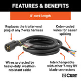 CURT 7-Way RV Blade Trailer Wiring Connector (MPN: 56602)