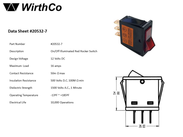 WirthCo Multi Purpose Switch (MPN: 20532)