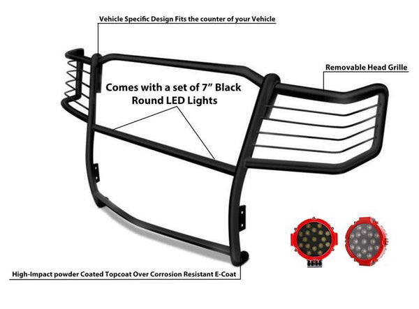 Black Horse Grille Guard Kit (MPN: 17FB23MA-PLR)