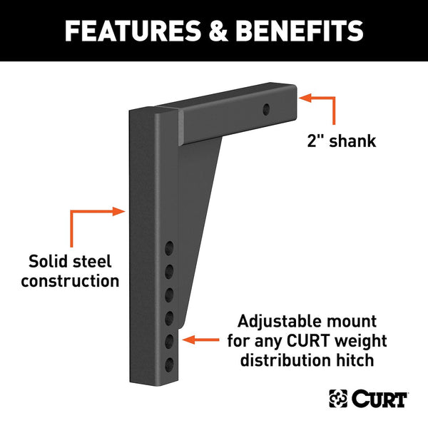 CURT Weight Distribution Hitch Shank (MPN: 17124)
