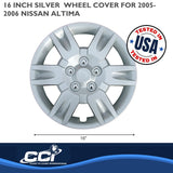 16 Inch Silver Wheel Cover Set by Coast To Coast (MPN: IWCB887216S)