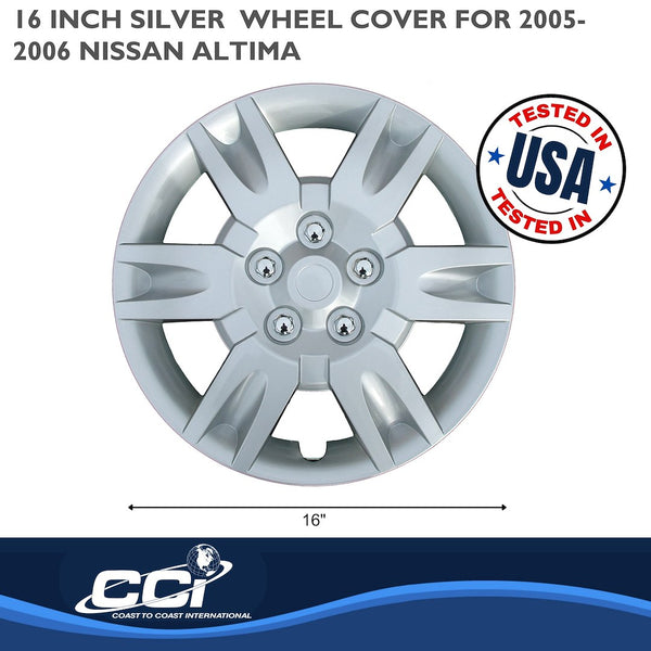 16 Inch Silver Wheel Cover Set by Coast To Coast (MPN: IWCB887216S)