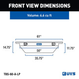 UWS Crossover Angled Low Profile Tool Box (MPN: TBS-60-A-LP)