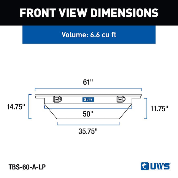 UWS Crossover Angled Low Profile Tool Box (MPN: TBS-60-A-LP)