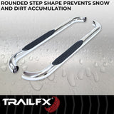 TrailFX Nerf Bar Round Tube Side Steps (MPN: A0061S)