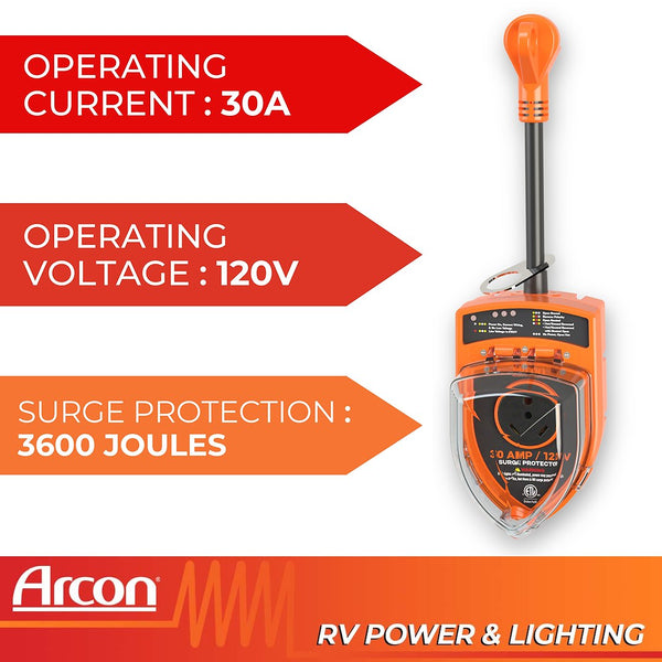 Arcon 30 Amp 120 Volt Surge Protector (MPN: 19758)