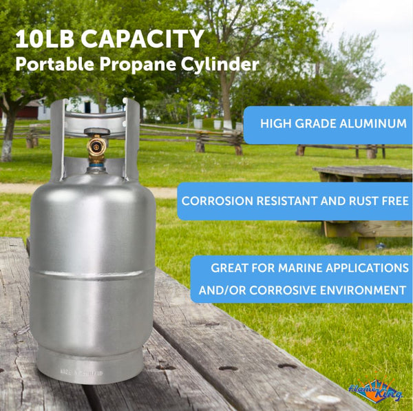 Flame King Portable Propane Tank (MPN: YSN10LB-ALM)